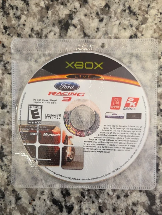Ford Racing 3 Xbox Disc - NO CASE