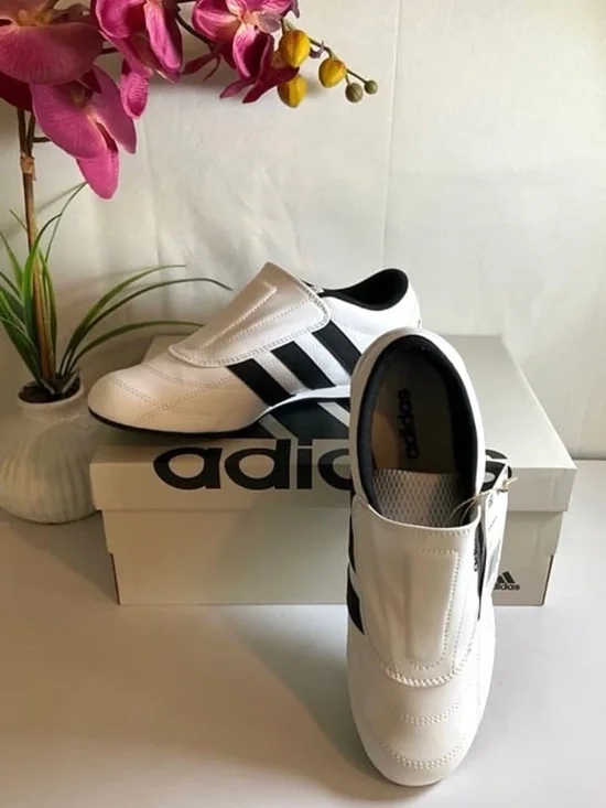 ADIDAS WOMEN'S TEKWEN SLIP-ON SNEAKERS~SIZE 7~BLACK AND WHITE~NEW!