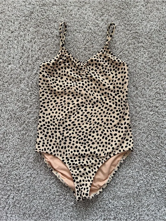 Crewcuts Cheetah Print One-Piece Swimsuit girls size 12