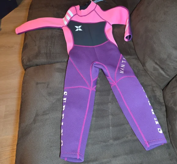 Dive & Sail Wetsuit Kids Medium Pink Purple Excellent 2.5mm Neoprene Full Suit