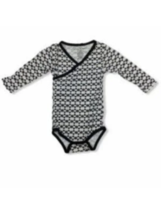 Petunia Pickle Bottom Kid's Black Organic One Piece Bodysuit Size 6-9 Months