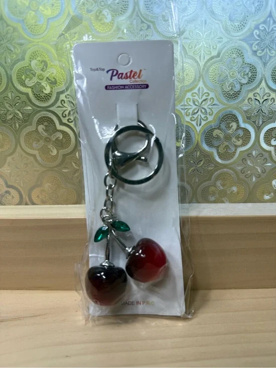 Red Cherry Keychain & Purse Charm New