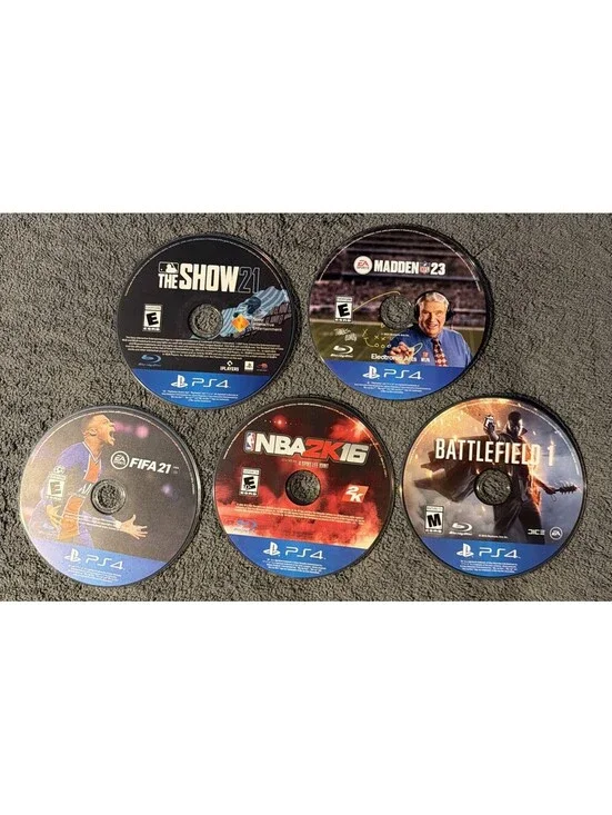 PlayStation 4 PS4 Game Lot FIFA 21 Battlefield The Show 21 Madden 23 NBA 2K16