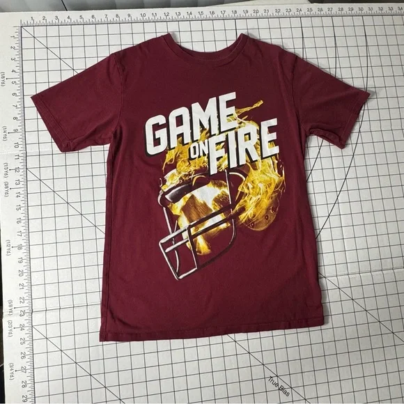 Children Place Red and Yellow Game On Fire T-Shirt Boys‎ XL