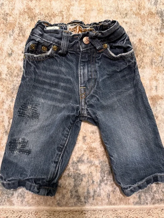 The Children's Place Distressed Baby Denim Jeans - Faux Repair Patches