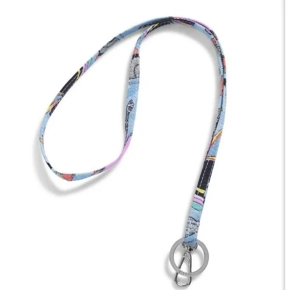 Vera Bradley Lanyard Butterfly By Blue Purple Quilted Cotton 28145-X49 NEW