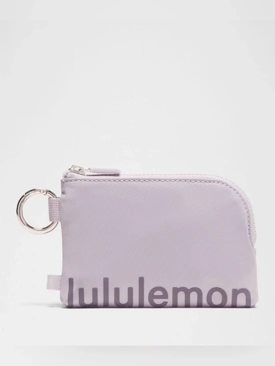 lululemon lavender Clippable card pouch