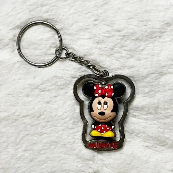 🔮 5/$25 Disney Minnie‎ Mouse Spinning Keychain