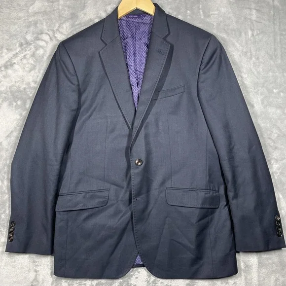 Ted Baker London Endurance Mens Navy Blue Two Button Blazer Sport Coat Canada