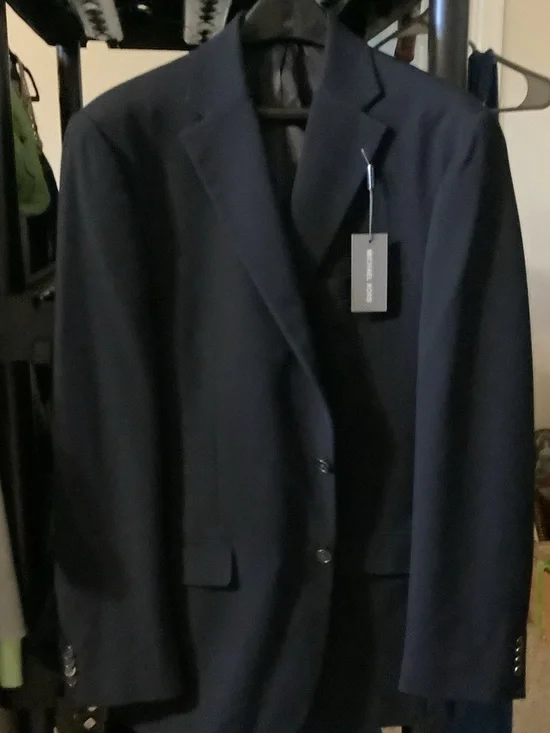 Michael Kors Men's Dark Navy Two-Button Suit‎ Jacket, 42L,new