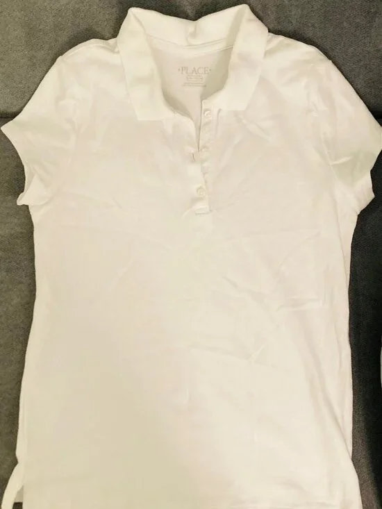 The Children's Place White Uniform Girls Polo