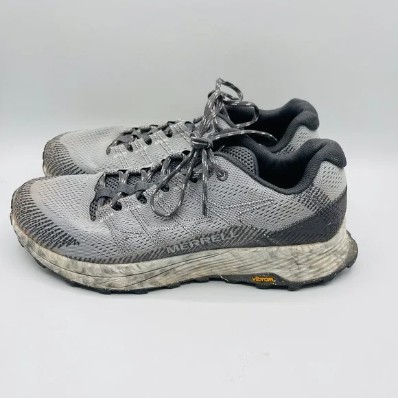 Merrell Moab Flight Grey Trail Running Shoes Womens 8-8.5 Vibram FloatPro