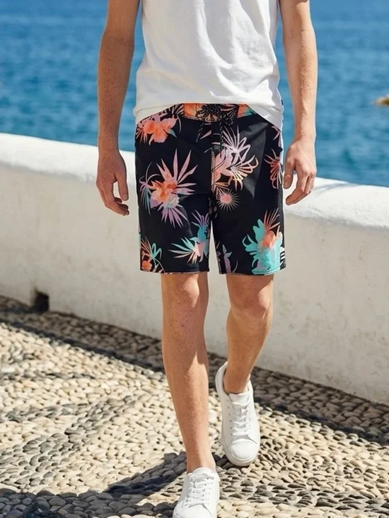 NWT Billabong Youth Boys Recycler Sunday Board Shorts Black Floral - Size 26