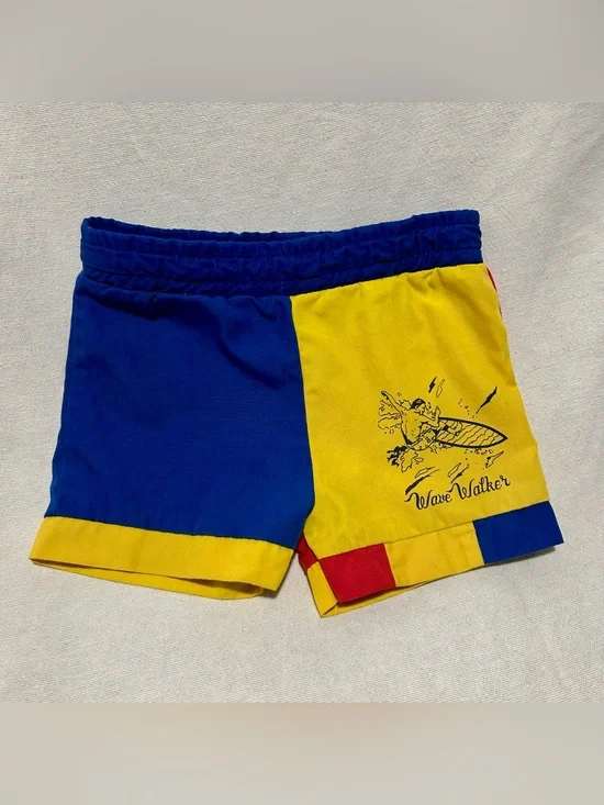 Vintage Breakers Wave Walker Toddler Boys Swim Trunks 2T Colorblock Surf Y2K