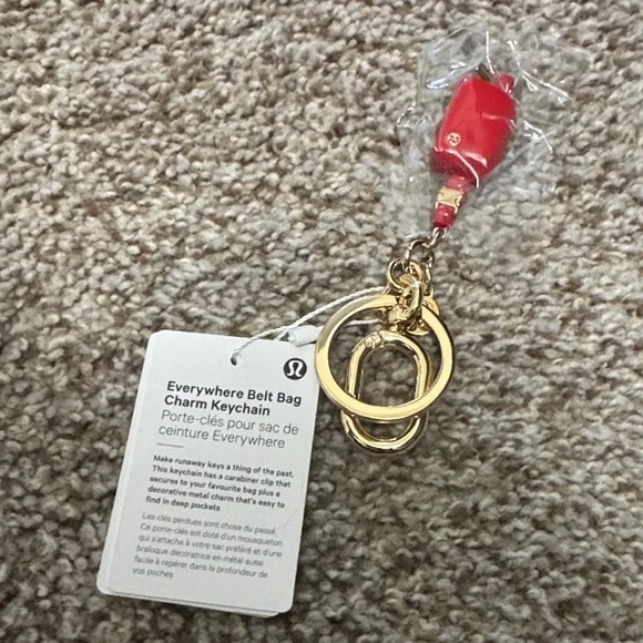 Lululemon keychain bag charm