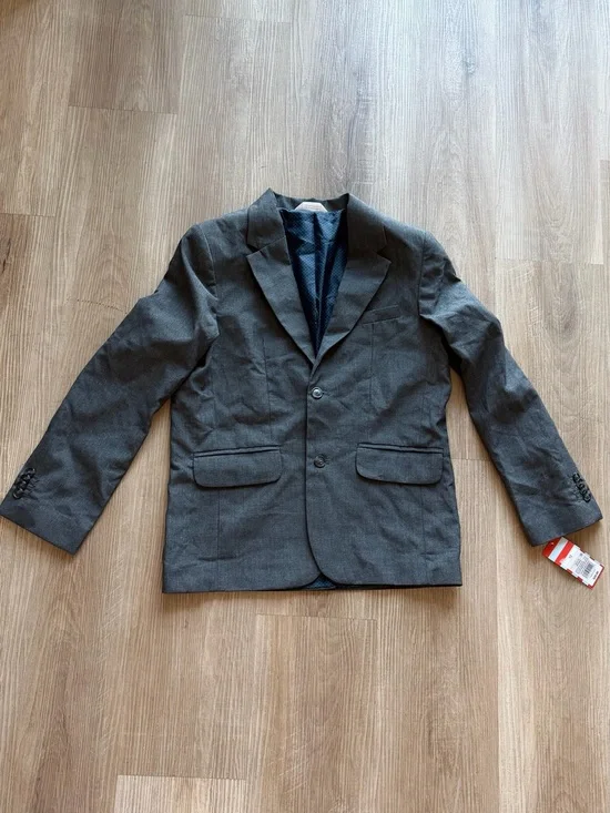 Boys Dark Gray Two-Button‎ Blazer
