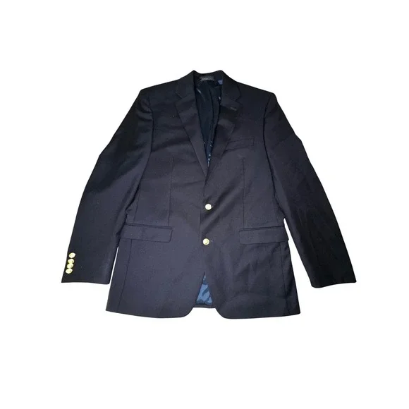 Lauren Ralph Lauren Blazer Men 40 L‎ Blue Wool Blend Sport Coat Single Breasted