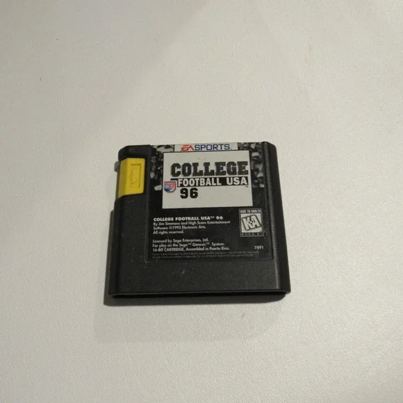 College Football USA 96 (Sega‎ Genesis, 1995) Vintage Cartridge 1