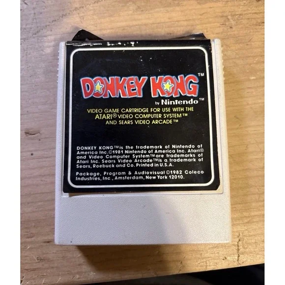 Donkey Kong Atari 2600 Video Game Cartridge Coleco Nintendo‎ 1982 Vintage
