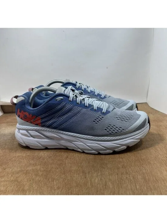 Hoka One One Clifton 6 Women Size 10.5 Blue Running Shoes