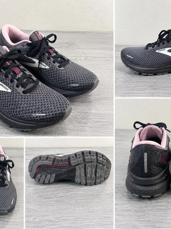 Brooks Adenaline GTS 22 Women’s Size 9.5 B Sneakers Black & Pink Running Shoes