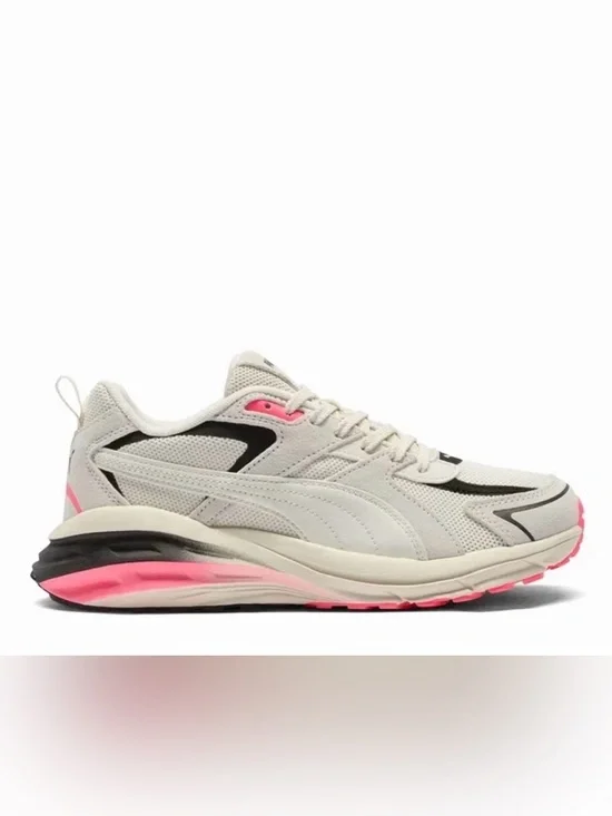 Puma Women's Hypnotic LS Vapor, Gray, black and Pink Athletic Sneaker