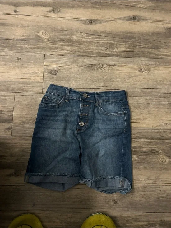 The Children's Place Blue Denim Button-Front Jean Shorts