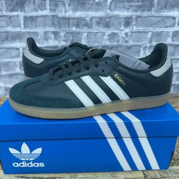 Adidas Samba OG Mineral Green White Putty Grey JI4469 Youth 6.5Y / Womens 7.5