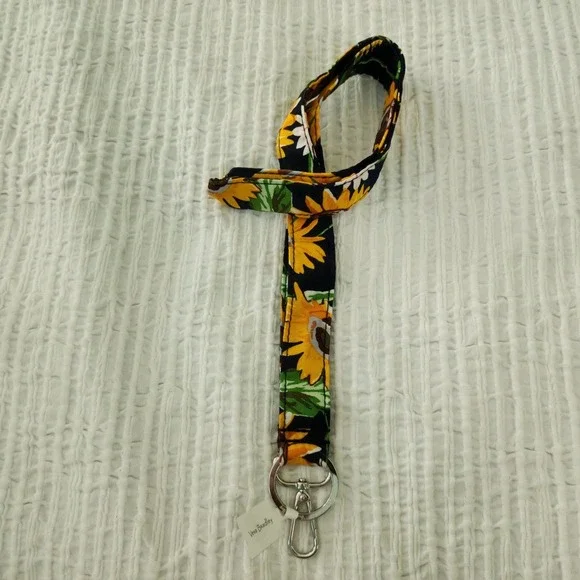 Vera Bradley Sunflowers Wide Lanyard New With Tags 28456-13063 Floral Cotton