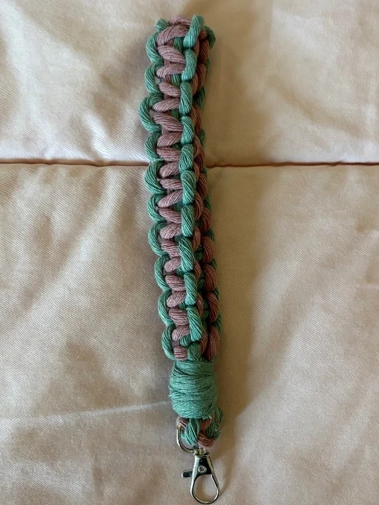 cute handmade macrame wristlet for women