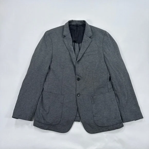 Banana Republic Mens Blazer 40R Charcoal Grey Slim Fit Half Lined Sport Coat