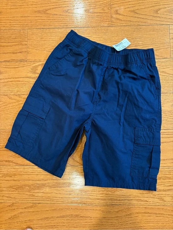 The Children’s Place Boys Uniform Cargo Shorts Navy Blue Size 16 NWT School