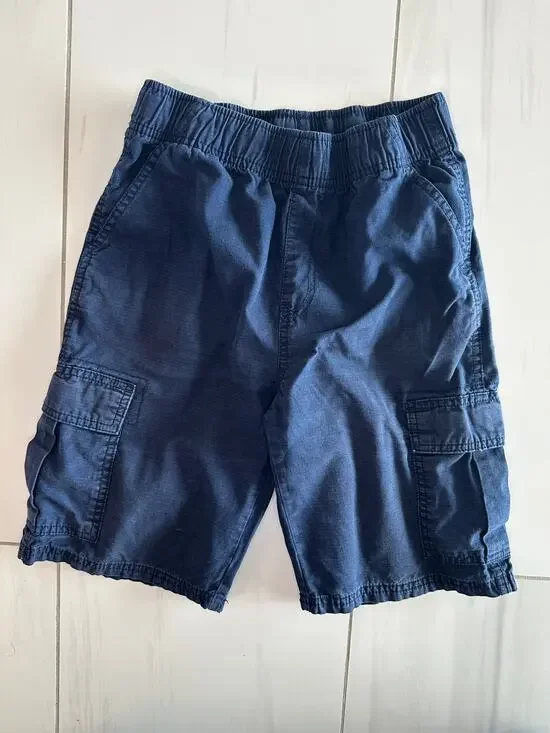 Boys Children's Place Size 12 Navy Blue Cargo Shorts Adjustable Waist EUC