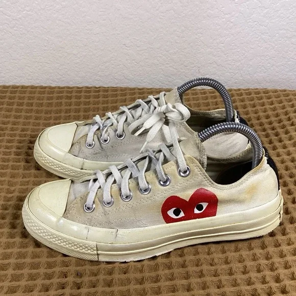 Converse x COMME des GARCONS PLAY Chuck 70 Ox White 150207C Men's 6 Women's 8