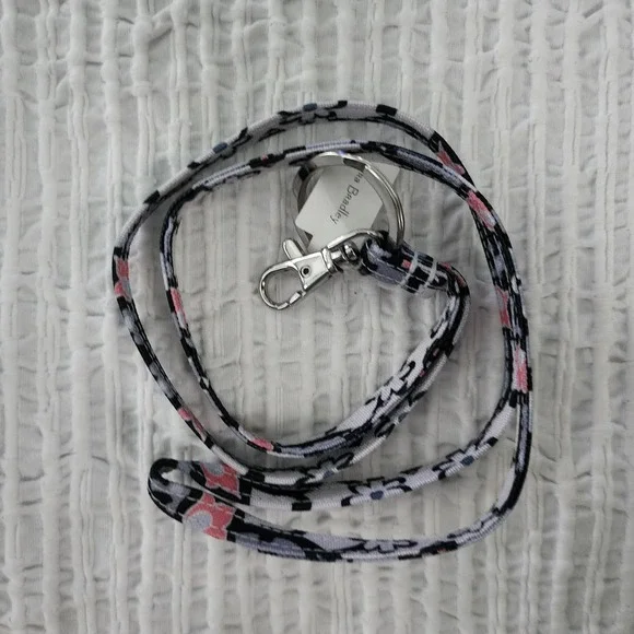 Vera Bradley Lighten Up Lanyard Lisbon Medallion Floral ID Key Holder 23407-V76