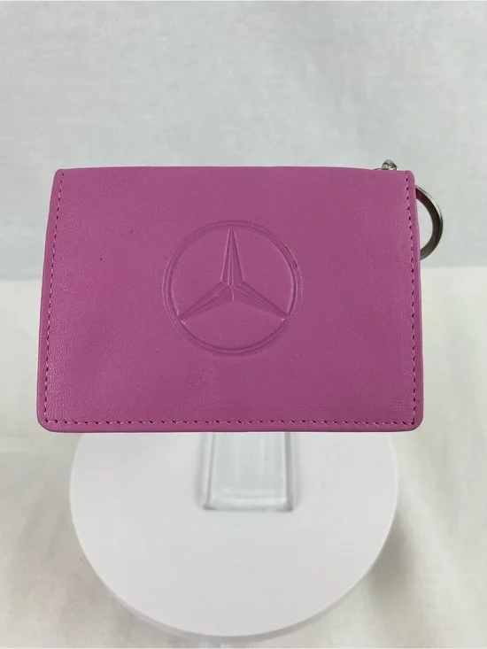 Mercedes Pink Leather Key & Card Holder
