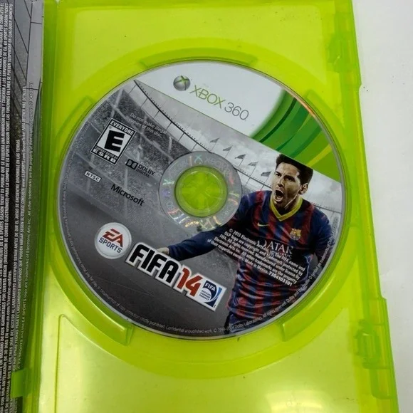 FIFA 14 Xbox 360 EA Sports Soccer Video Game Lionel Messi Cover NTSC
