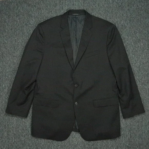 Banana Republic Blazer Mens 46R Black Marzotto Super 120s Wool Slim Fit Jacket