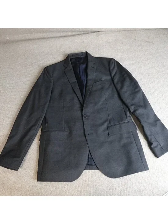 J. Crew Jacket 40R Gray Ludlow Loro Piana 120'S Double Vent