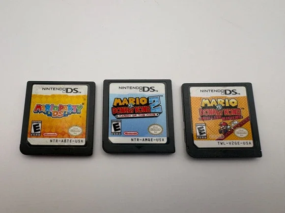 Nintendo DS Mario Bundle Party DS Mario vs Donkey Kong 1 & 2 Tested Authentic