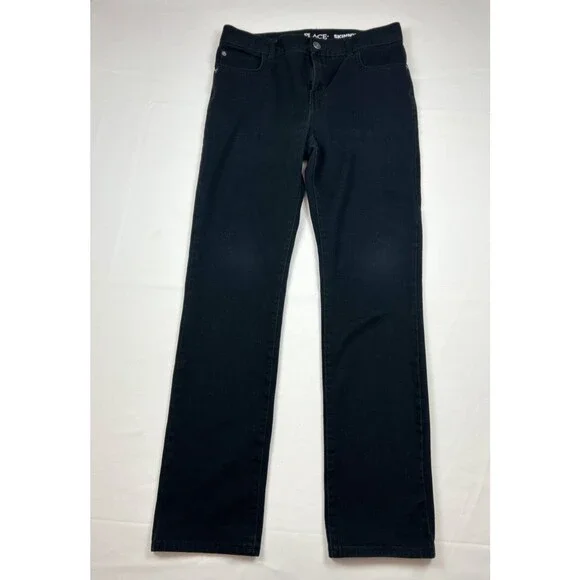 THE CHILDREN'S PLACE Boys Black Skinny Jeans Size 16 - Excellent Pre-Loved