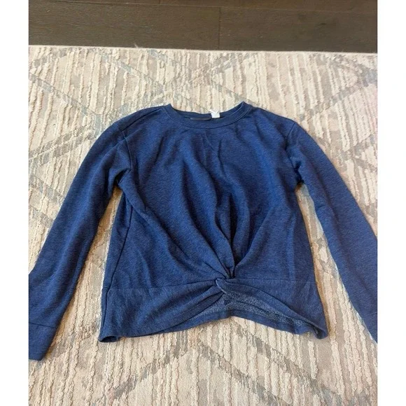 children's place long sleeve sweatshirt front knot‎ girls Large navy blue