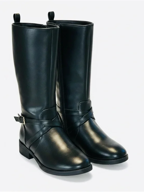 The Children’s Place Girl’s Faux Leather Tall Boots - Youth Size 3.5, New