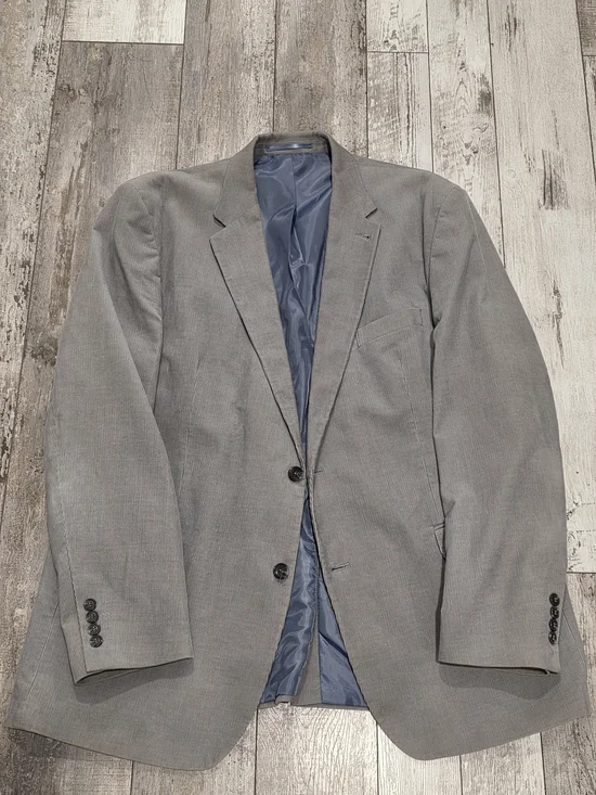 44L Men's C&A Canda European Corduroy Modern Blazer Light Gray Sport Coat