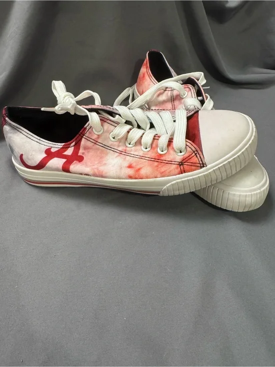 Women's Red Tie-Dye Low-Top “Bama” Athletic Sneakers-0024
