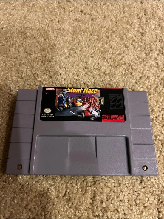 Nintendo Super Nintendo Stunt Race FX Cartridge - Gray