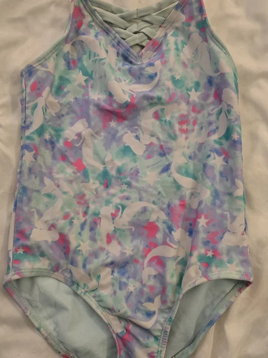 wonder nation Pastel Tie-Dye Girls' One-Piece Swimsuit in Mint, Lavender, Pink