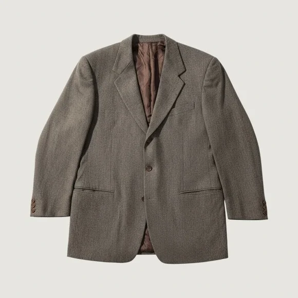 Ermenegildo Zegna Soft Brown Wool 3-Button Blazer Sport Coat Mens 40R Swiss Made