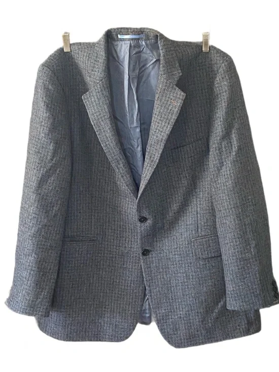 Thomas Pink Gray Brown & Blue Plaid Wool Sport Coat  50 R