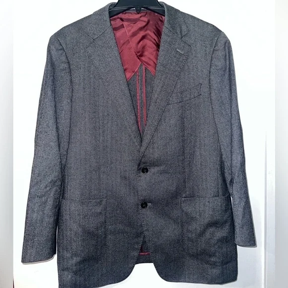 Spier & Mackay Black & White Micro Houndstooth Sport Coat 44 r